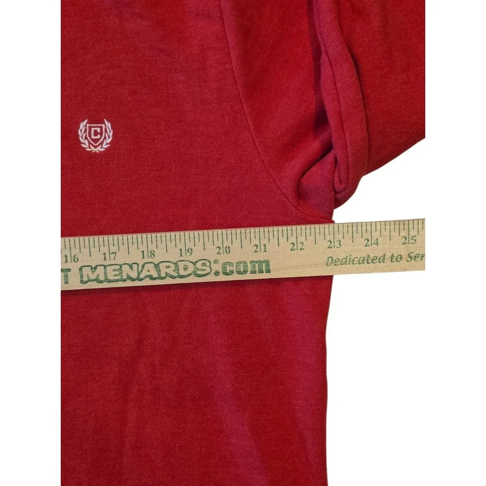 Chaps Ralph Lauren 1/4 Zip Pullover Heathered Red Sweater Mens XL Cotton Blend